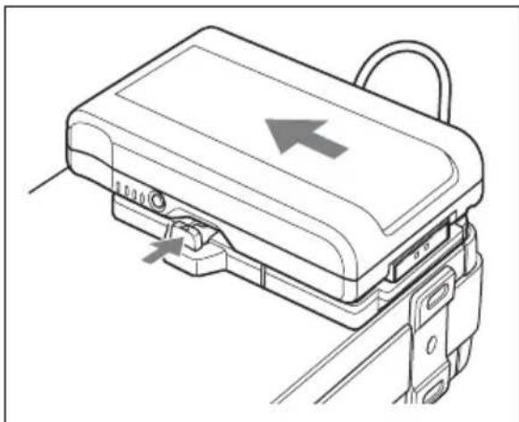 SONY PDW-D1 - Pour retirer le bloc de piles - 1
