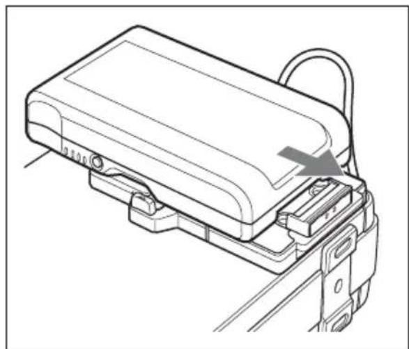 SONY PDW-D1 - Pour fixer un bloc de piles - 4