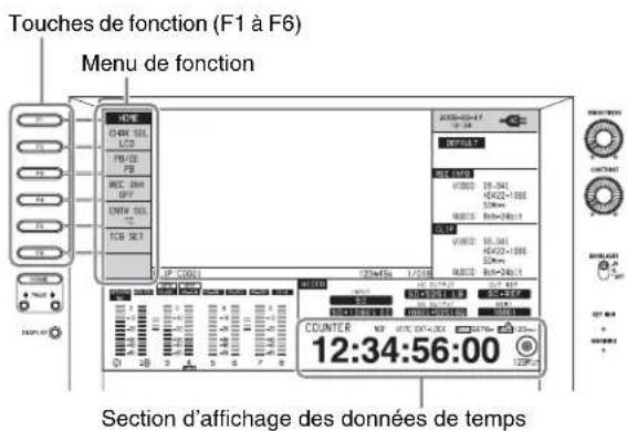 SONY PDW-HR1 - Pour enregistrer le code temporel après avoir défini une valeur initiale (interne prédéfinie) - 2