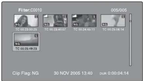SONY PDW-HR1 - Pour filtrer les plans - 2
