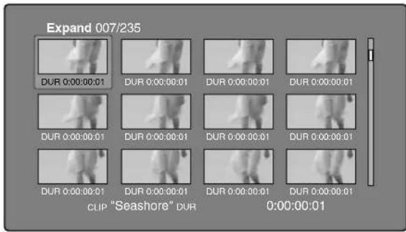 SONY PDW-HR1 - Pour naviguer rapidement entre les vignettes (fonction Skip Scroll) - 2