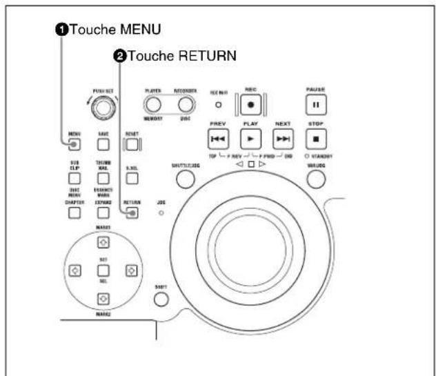 SONY PDW-HR1 - Pour afficher le Thumbnail Menu - 1