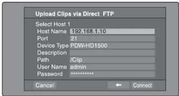 SONY PDW-HR1 - Pour vérifier les hôtes distants détectés par la fonction UPnP - 1