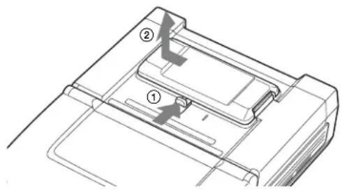 SONY PDW-HR1 - Fixation d'un pack batterie - 1