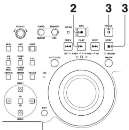 SONY PDW-HR1 - Réalisation d'un enregistrement - 1
