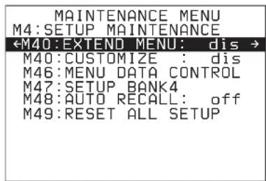 SONY PDW-HR1 - Pour masquer le menu étendu - 2