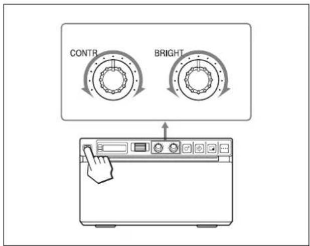 SONY UP-897MD - Adjusting the Contrast and Brightness - 1