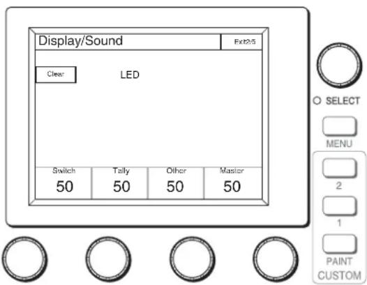 SONY RCP-1501 - Tournez la bouton SELECT pour sélectionner « LED ». - 1