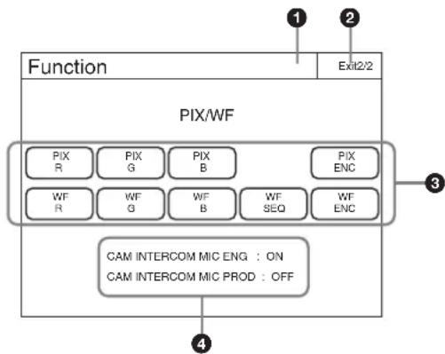 SONY RCP-1501 - Menu Function - 1