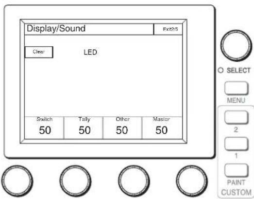 SONY RCP-1500 - Tournez la bouton SELECT pour sélectionner « LED ». - 1
