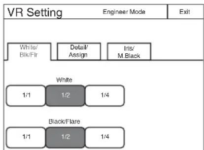 SONY RCP-1500 - Appuyez sur VR Setting. L'écran VR Setting s'affiche. - 1