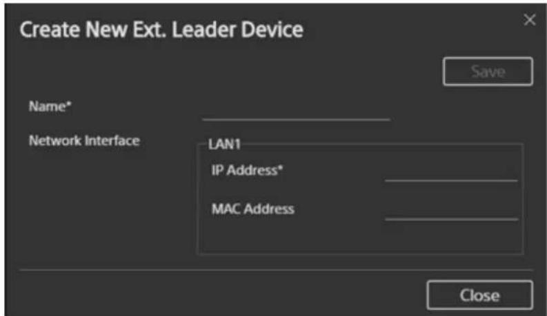 SONY PWS-110NM1 - Création d'un périphérique Network GenLock externe principal - 2