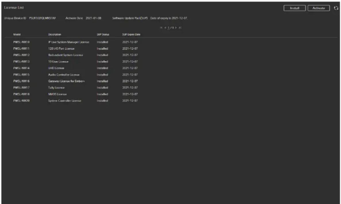 SONY PWS-110NM1 - Installation d'une licence - 1