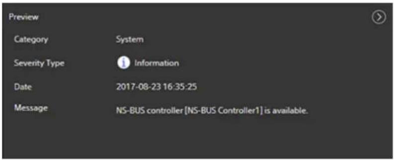 SONY PWS-100NM1 - Affichage du contenu des notifications d'évènement - 1