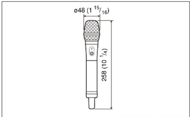 Ø48 (1 15/16) 258 (10 1/4)
