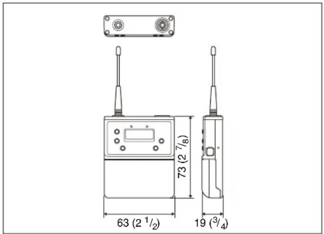 SONY UWP-D21 - Dimensions - 1