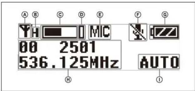 SONY UWP-D21 - ⑤Section d'affichage - 1