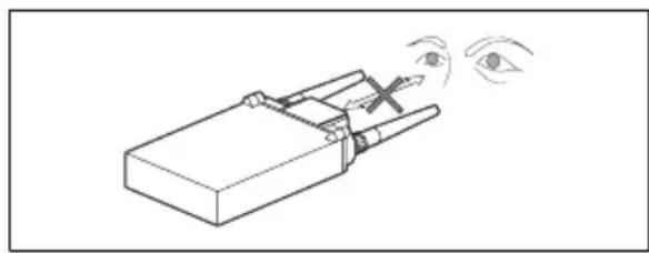 SONY WRR-855S - Halten Sie Abstand zwischen Ihren Augen und der Antenne - 1