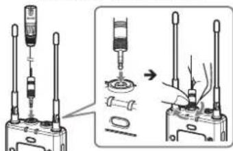 SONY UTX-P03 - Raccordement du câble de conversion au connecteur OUTPUT - 1