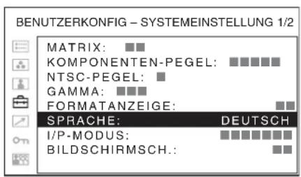 SONY PVM-2551MD - Auswählen der Menüsprache - 5