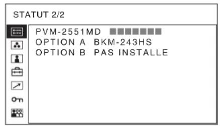 SONY PVM-2551MD - Menu STATUT - 2