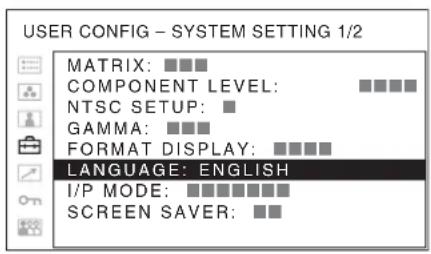 SONY PVM-2551MD - Auswählen der Menüsprache - 4