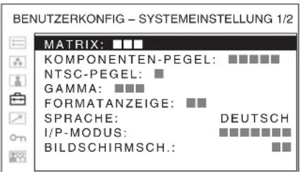 SONY PVM-2551MD - SYSTEMEINSTELLUNG - 1