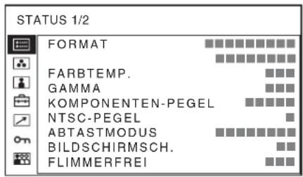 SONY PVM-2551MD - Verwendung des Menüs - 2