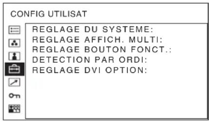 SONY PVM-2551MD - Menu CONFIG UTILISAT - 1