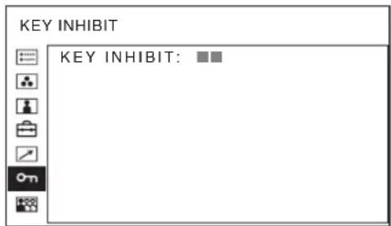 SONY PVM-2551MD - on KEY INHIBIT menu - 1