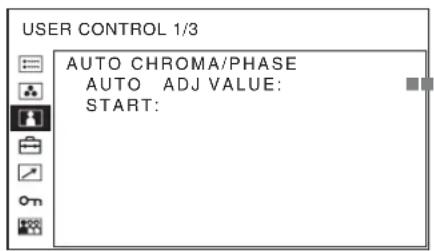 SONY PVM-2551MD - USER CONTROL menu - 1