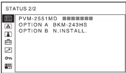 SONY PVM-2551MD - Menü STATUS - 4