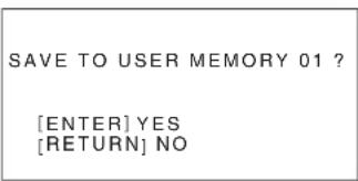 SONY PVM-2551MD - To save the picture setting - 2