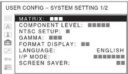 SONY PVM-2551MD - SYSTEM SETTING - 1