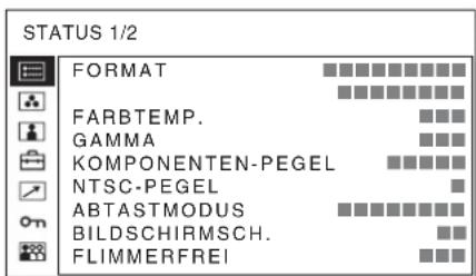 SONY PVM-2551MD - Menü STATUS - 1