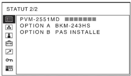 SONY PVM-2551MD - Menu STATUT - 4