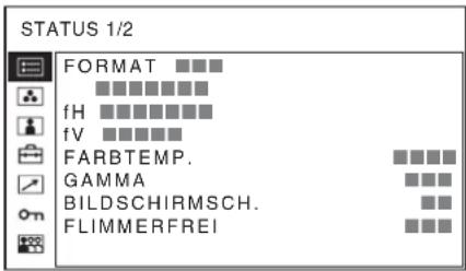 SONY PVM-2551MD - Menü STATUS - 3