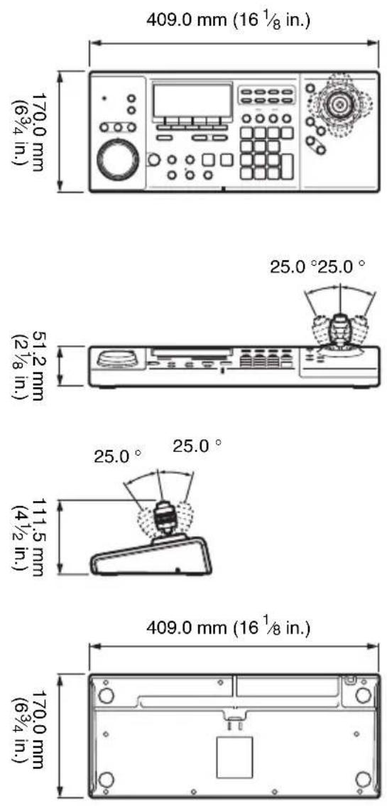 SONY RM-NS1000 - Dimensions - 1