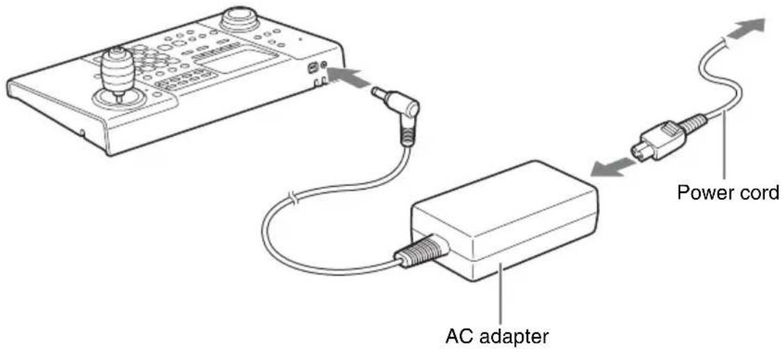 SONY RM-NS1000 - Connecting the AC Adapter - 1