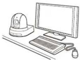 SONY SRG-X402 - Installation de la caméra sur un bureau - 1