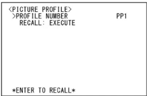 SONY SRG-X402 - Menu PICTURE PROFILE (BRC-X400/X401) - 1