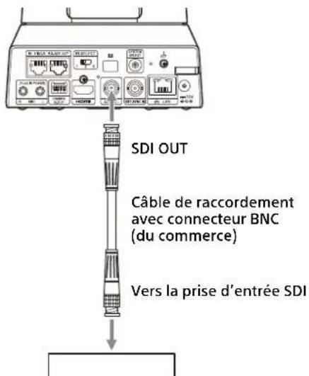 SONY SRG-X402 - Raccordement d'une seule caméra à un commutateur, un enregistreur ou un moniteur - 2