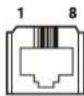 SONY SRG-X402 - Matrice de broches de la borne VISCA RS-422 - 1