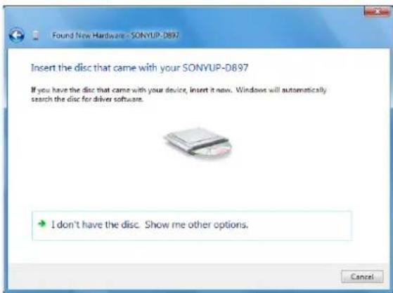 SONY UP-990AD - Installation dans Windows Vista - 4
