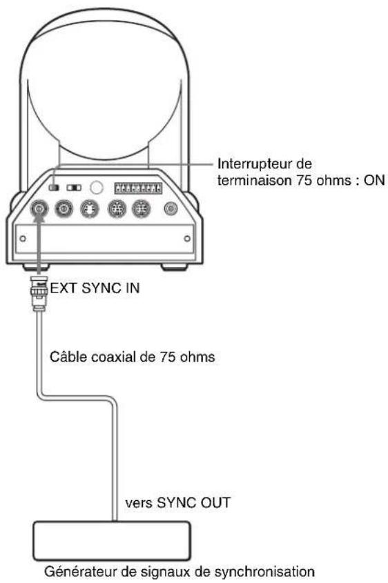 SONY BRC-300P - Raccordement d'un générateur de signaux de synchronisation - 1