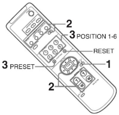 SONY BRC-300P - Mémorisation des paramètres de la caméra - Fonction de mémorisation - 1