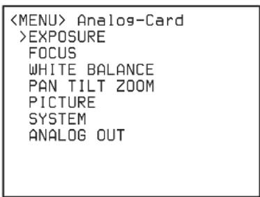 SONY BRC-300P - Opérations de menu à l'aide de la télécommande fournie - 2