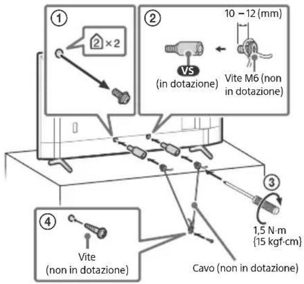 SONY FW-43EZ20L - Prevenzione delle cadute (solo modelli con supporto da tavolo) - 1