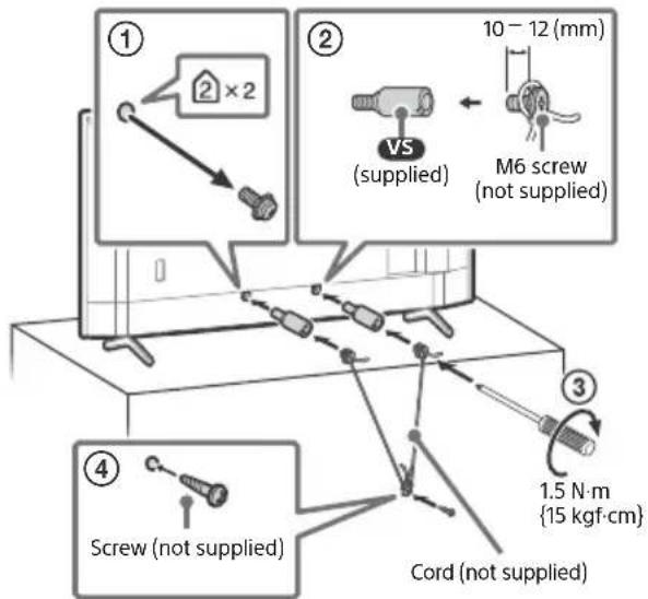 SONY FW-43EZ20L - Topple prevention (models with Table-Top Stand only) - 1