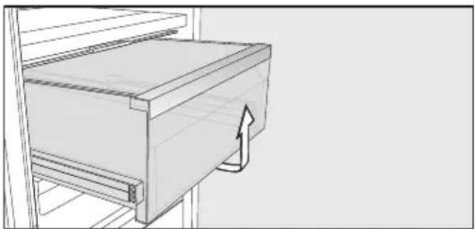 MIELE K 7738 D - Retirer le tiroir - 1